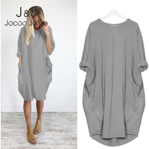 Women Casual Loose Dress with Pocket Ladies Fashion O Neck Long Tops Female T Shirt Dress Streetwear Plus Size 5XL vestidos