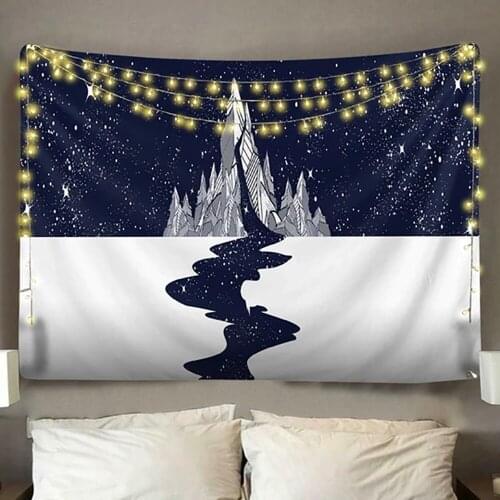 Starry Castle Tapestry Colorful Abstract Trippy Tapestry Wall Hanging Tapestries for Home Dorm Fantasy Decor
