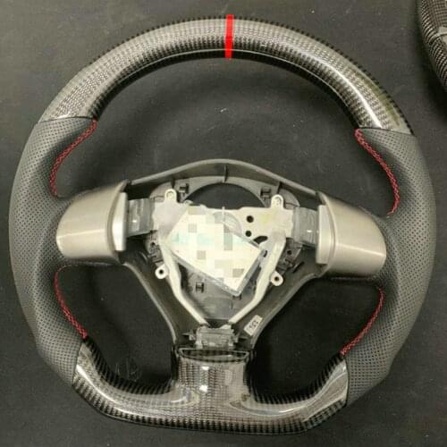 100% Real Carbon Fiber/ Leather Car Steering Wheel For Subaru Impreza Legacy STI