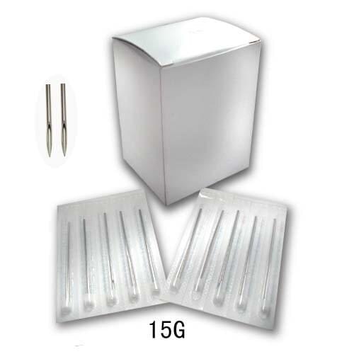 100pcs free shipping 15G 1.4mm body piercing needles Sterilized Disposable Body Piercing Needles