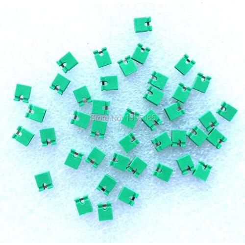 100Pcs Green 2.54mm Jumper Cap mini Jumper Short Circuit Cap Contion Opening