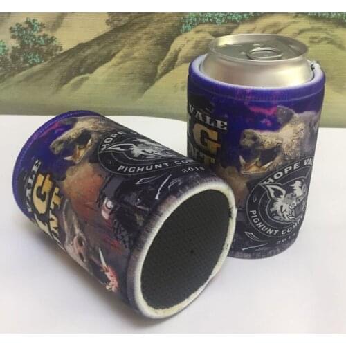 300pcs ROLLYS Neoprene Stubby holders With Customer Logo Printing Thickness 5mm Can Cooler With Solid Bottom Stitched top&Bottom