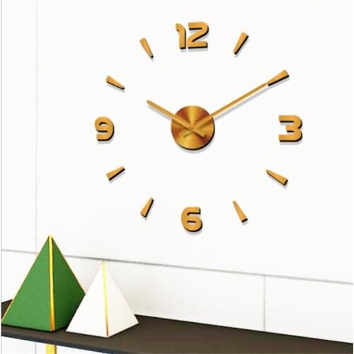 Roman Numerals 3D Watch Acrylic Mirror Digital Wall Clock Office Living Room Modern Design DIY Home Decoration