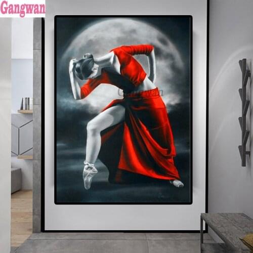 5D DIY Diamond Painting Sexy Woman Tango Dancer Embroidery Diamond Painting Cross Stitch Rhinestone Mosaic Painting hobby decor