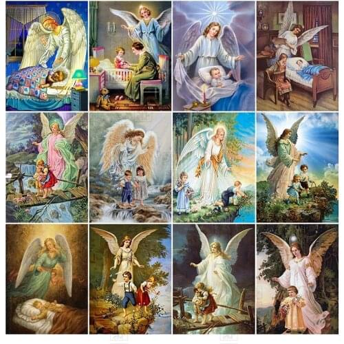5D Diy Diamond Painting New Arrival Guardian Angel Baby Diamond Embroidery Portrait Needlework Rhinestone Home Wall Decor Gift