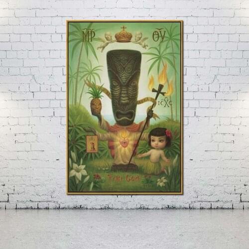 Artcozy Oil Canvas Painting mark ryden tiki god For Home Decoration Wall Art