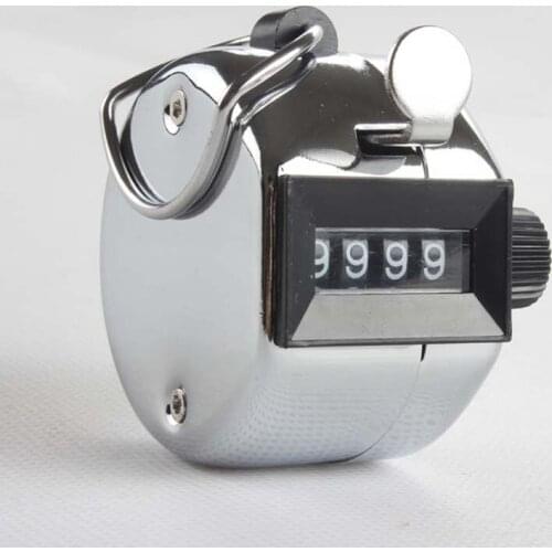 DHL Free Shipping 100pcs/lot Metal Stainless Steel 4 Digit Manual Hand Tally Counter Mechanical Palm Click Counter Counters