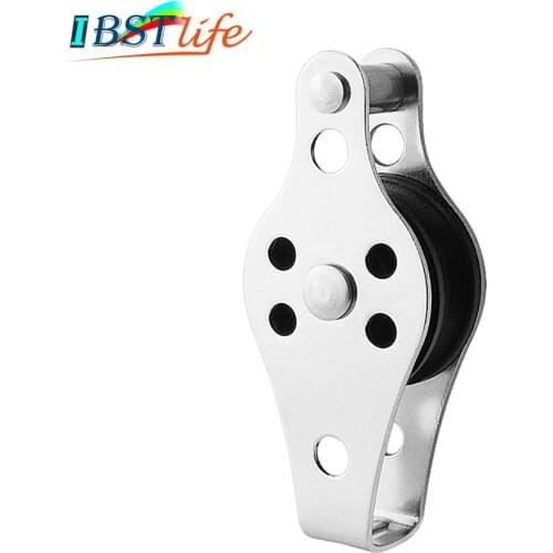 BSET MATEL Stainless Steel 316 Pulley Blocks Rope Runner Kayak Boat Accessories Canoe Anchor Trolley Kit for 2mm to 8mm Rope