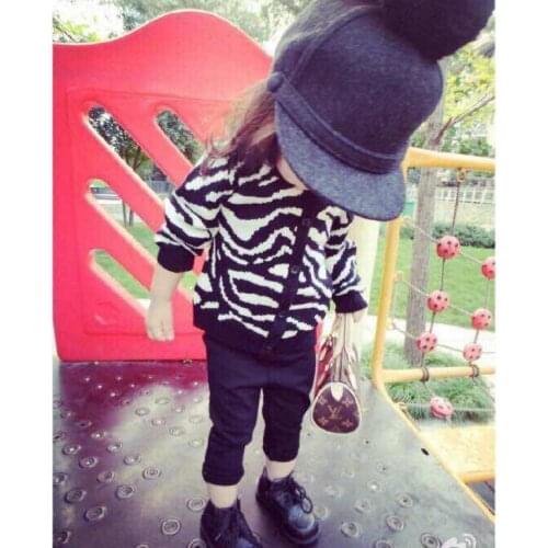 2018 New Baby Children Clothing Newborn Zebra Knitted Sweater Kids Clothes Wear boys and girls cardigan sweaters cotton coats