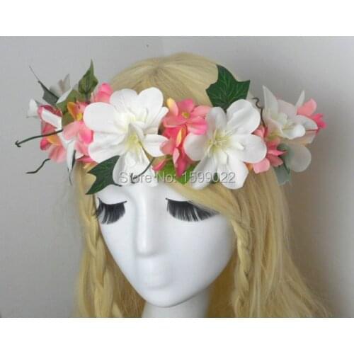 Diy Large Flower Crown Women Girls Wedding Bridal Flowers Hair Garland Maternity Photography Props Birthday Party accessories