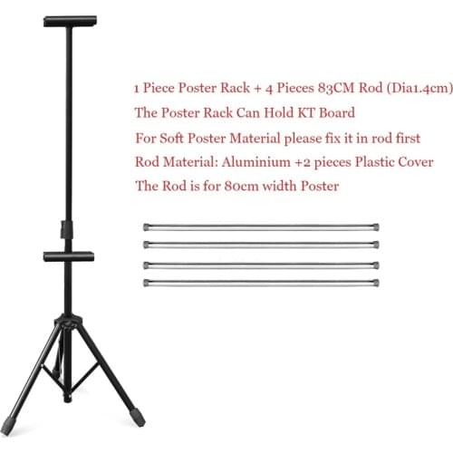 Double sided Easel Signs Board Poster Floor Display Stand Advertising Banner Photo frame KT Board Frame holder with 83cm Rod