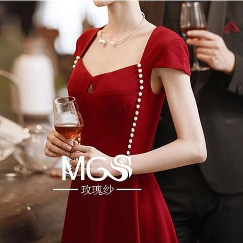 Elegant Satin Burgundy Celebrity Dresses Sweetheart A-Line Pearls Long Formal Party Prom Gowns For Red Carpet Ceremony New