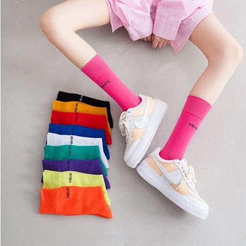 Cotton socks, womens socks，sports socks, middle tube socks, color socks, bicycle socks, running socks