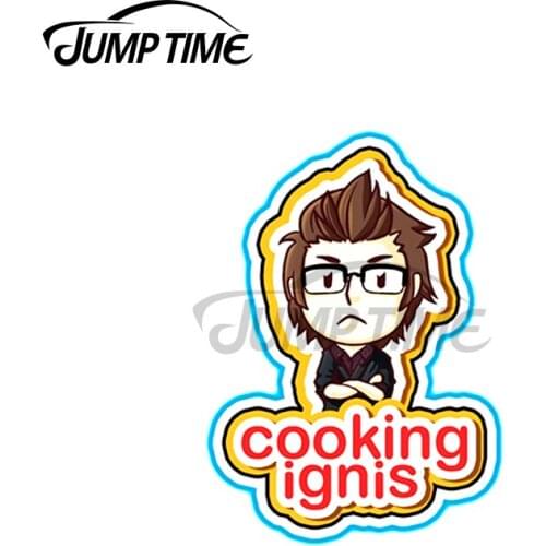 JumpTime 13 x 5.2cm For Cooking Ignis Funny Car Stickers Sunscreen Decal Motorcycle Windows Motorcycle Anime Vinyl Car Wrap