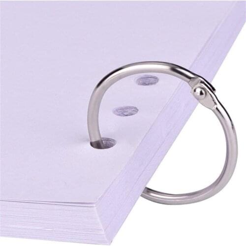Metal Book Leaf Snap 5 Pack Metal Rings For Cards Album Scrapb Binder Diy Loose-leaf Hoops Opening Office Binding Supplie