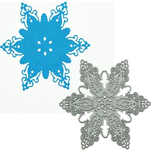 Snowflake Shape Metal Cutting Dies Scrapbooking Card Embossing Large Snow Shape Paper Cutter Mold For Photo Album Decorating
