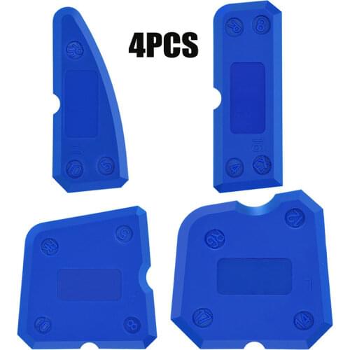 4pcs Sealant Finisher Caulking Tool Kit Cement Silicone Glass Scraper Sealant Grout Remover Home Finishing Caulking Tool