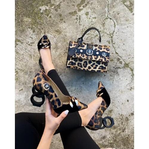 Miss Melisa Sets coffe stones Special occasions shoes and bag set T111