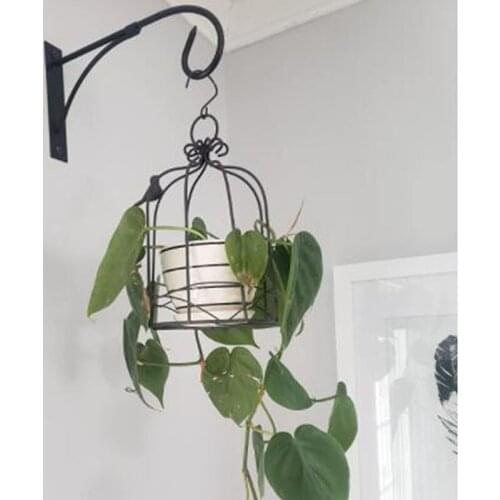 Wall-Mounted Hook Flower Stand Decoration Wall Hanging Basket Bracket Simple Flower Pot Holder 2021 New