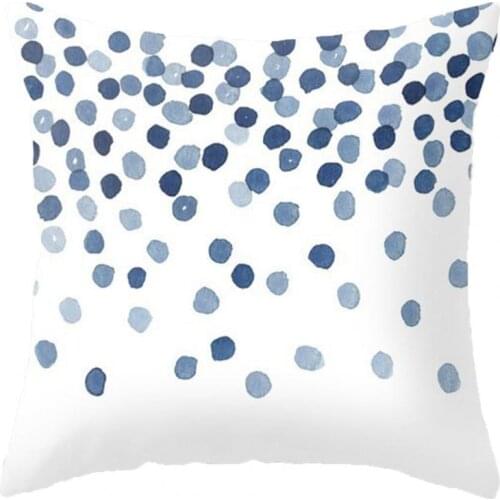 Home Decor Pillow Cushion Cover Geometric Pattern Washable Fiber One Side Living Room Sofa Pillow Case