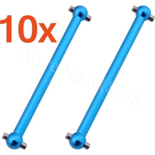 Wholesale 10Pairs For WLtoys A949 A959 A969 A979 Metal Dogbone 51.3x8mm Drive Shaft A959-07 1/18 RC Model Car Parts Blue