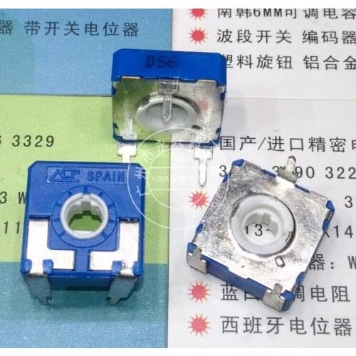 Original new 100% potentiometer square blue PT15NV15-220R adjustable resistance 220R 14x14mm (SWITCH)