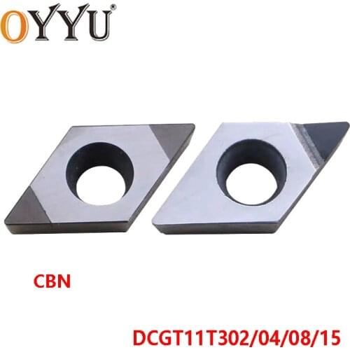 OYYU DCGT CBN DCGT11T302 DCGT11T304 DCGT11T308 DCGT11T315 2V Boron Carbide DCGT11T3 Diamond Turning Tool Lathe Cutter CNC