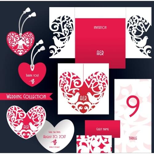 Cutting Dies Heart-shaped Bird Greeting Card New Metal DIY Album Paper Craft Embossing Stencil Greeting Card Decoration