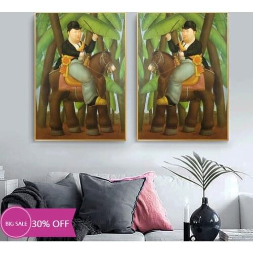 President and first lady Fernando Botero on canvas poster printing and interesting art canvas painting