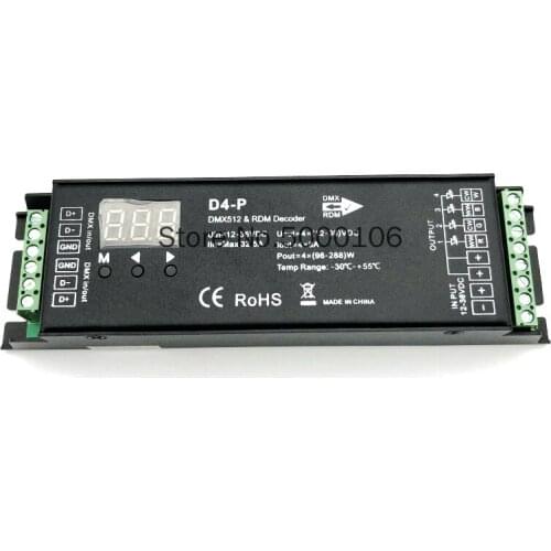 Display Dmx512 Address Decoding Driver Led Lamp with 12v24vRGBW4 Channel Dimming