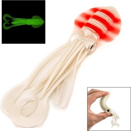 Luminous Octopus Squid Skirt Lure Soft Plastic Fishing Artificial Lure Jig Hooks Glow In Dark Fishing