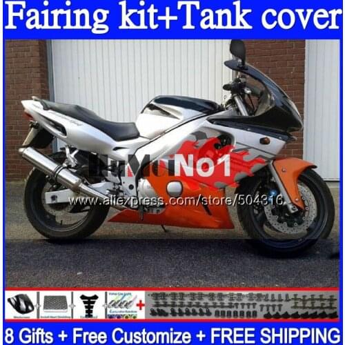 Thundercat For YAMAHA YZF-600R YZF 600R 38MC.57 Orange silver YZF600R 1996 1997 1998 1999 2000 2001 96 97 98 99 00 01 02 Fairing