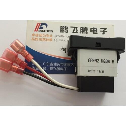 1PCS Original French APEM KG36A high current rocker switch 3 feet 2 gears with wire 15A rocker car button