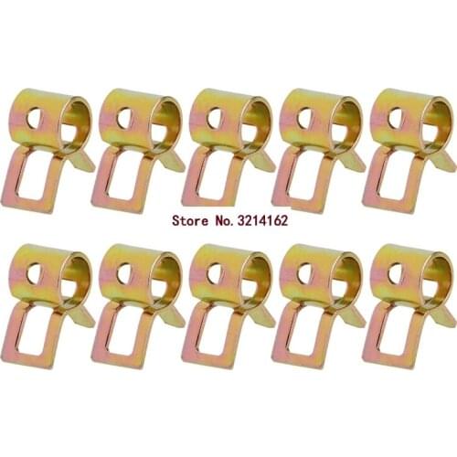 10Pcs 5mm Spring Clip Fuel Line Hose Water Pipe Air Tube Clamps Fastener 07NOV