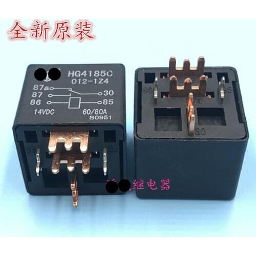 2piece) Relays HG4185C-012-1H4 4PINS HG4185C-012-1Z4 HG4185C 012 1Z4 HG4185C012 5PIN 80A 12VDC New
