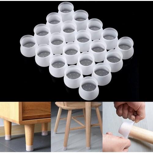 20pcs Round Chair Leg Cap Pad 4cm Rubber Table Chair Leg Feet Protector Cap Cover Anti Floor Scratches Anti Moving Noise