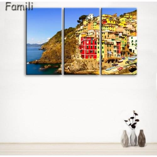 3 Pcs/Set UnFramed HD Printed Italy Landscape Wall Art Canvas Pictures For Living Room Bedroom Home Decor Canvas Painting