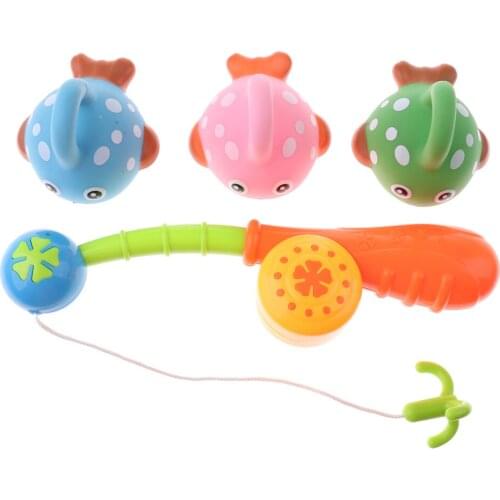 4pcs Rod Fishing Toy Kids Baby Pretend Play Preschool Educational Bath Toy