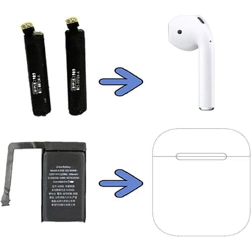 0 Cycle 25mAh GOKY93mWhA1604 Battery For Airpods 1st 2nd A1604 A1523 A1722 A2032 A2031 For Air Pods 1 For Air Pods 2