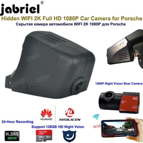 2K Full HD 1080P Hidden WIFI 24H Dash Cam Car DVR Car Camera for Porsche Cayenne Macan Panamera 718 Cayman Boxster 911 Carrera