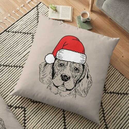 Beagle Santa Holiday christmas Cushion Cover Pillowcase 2020 Christmas Decorations For Home Xmas Noel Ornament Happy New Year