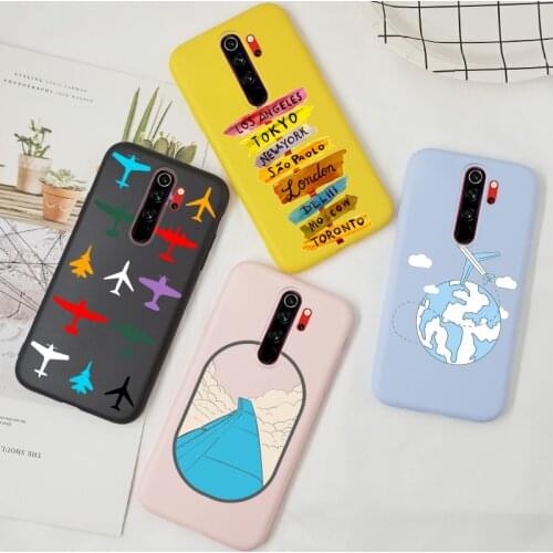 For Xiaomi Redmi Note 8 Pro T 8T 8A Redmi 8 A Case Cover Bumper Silicone TPU For Redmi K20 K30 Pro Case Travel The World Map