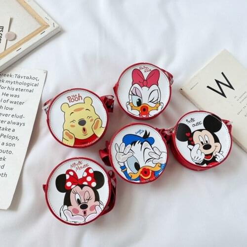 Disney Mickey Mouse Childrens Small Bag Mini Shoulder Bag Cartoon Mickey Minnie Baby Coin Purse Girl Crossbody Bags Girl Gifts