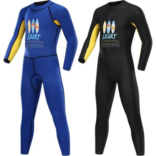 Kids Toddler Wetsuits Youth Premium Neoprene 2mm Youths Full Body Back Zip Long Sleeve Swim Surf Dive Suits Age 1-14 Years