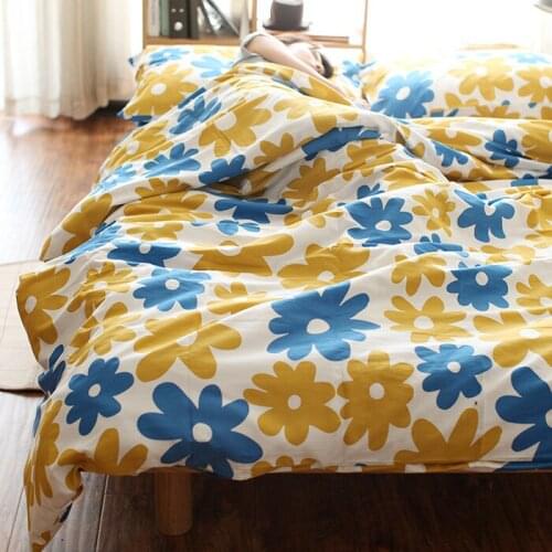 Europe Autumn Flower Print Twill100%Cotton comfortable bedding set duvet cover set bed sheet duvet cover quilt cover pillow case