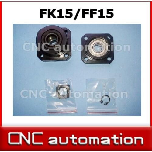 Fixed Side FK15 + Floated Side FF15 ) Ball screw End Supports CNC XYZ FK15 FF15 with deep groove ball bearing inside