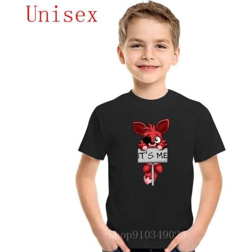 FNAF Plush Foxy T Shirts for Children Custom Print kids Short Sleeve Summer Childrens Day Gift shirts for teenage girl boy tops