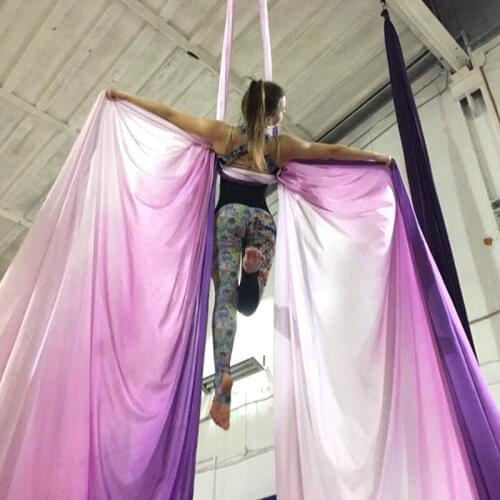 PRIOR FITNESS Aerial Yoga Hammock Fitness High Quality 13Yards/12Meters 100% Nylon Yoga Fabric By Dance Yoga exercise