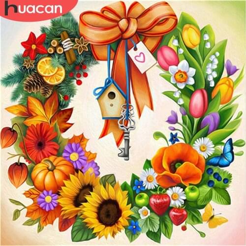 HUACAN Diamond Painting Sunflower Full Square/Round New Arrival Diamond Embroidery Sale Flower Wall Art Home Decoration