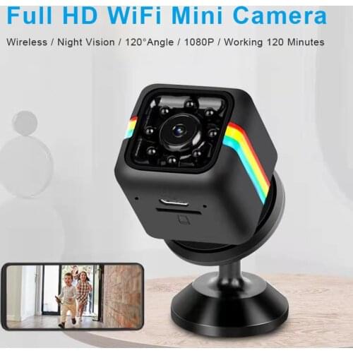 SQ11 Mini Wifi Camera 1080P HD Sport Motion Detection APP Remote Monitor Security Surveillance Micro Camcorder Night View IP Cam